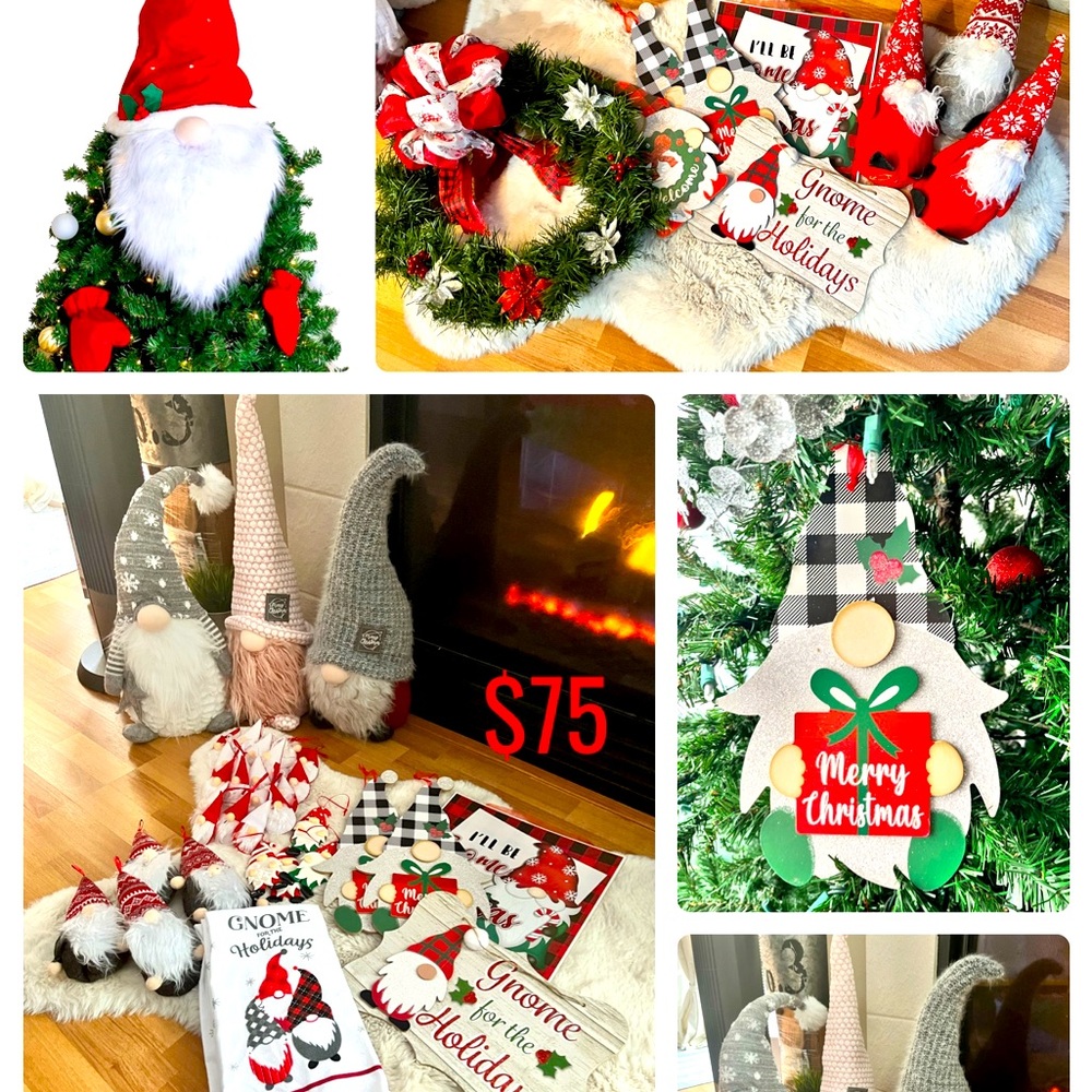 Selling as a LOT - Gnome Christmas decor $75